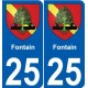 25 Léry blason autocollant plaque stickers ville
