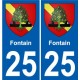 25 Léry blason autocollant plaque stickers ville