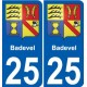 27 de Léry escudo de armas de la etiqueta engomada de la placa de pegatinas de la ciudad