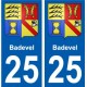 27 de Léry escudo de armas de la etiqueta engomada de la placa de pegatinas de la ciudad
