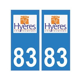 83 Hyères logo autocollant plaque immatriculation ville