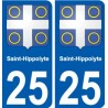 25 Léry blason autocollant plaque stickers ville