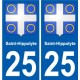 25 Léry blason autocollant plaque stickers ville