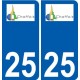 27 de Léry escudo de armas de la etiqueta engomada de la placa de pegatinas de la ciudad