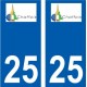 25 Léry blason autocollant plaque stickers ville