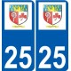 25 Léry logo autocollant plaque stickers ville