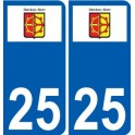 25 Léry logo autocollant plaque stickers ville
