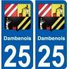 25 Léry blason autocollant plaque stickers ville