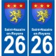 27 Léry coat of arms sticker plate stickers city