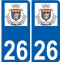26 Léry logo autocollant plaque stickers ville