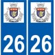 26 Léry logo autocollant plaque stickers ville