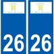 26 Léry logo autocollant plaque stickers ville