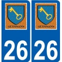 26 Léry logo autocollant plaque stickers ville