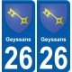 26 Léry blason autocollant plaque stickers ville