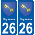 26 Léry blason autocollant plaque stickers ville