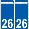 26 Léry logo autocollant plaque stickers ville