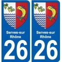26 Léry blason autocollant plaque stickers ville