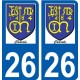 26 Léry logo autocollant plaque stickers ville