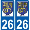26 Léry logo autocollant plaque stickers ville