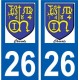 27 de Léry logotipo de la etiqueta engomada de la placa de pegatinas de la ciudad