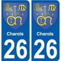 27 Léry stemma adesivo piastra adesivi città