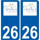 26 Léry logo autocollant plaque stickers ville