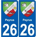 26 Léry blason autocollant plaque stickers ville