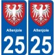 27 de Léry escudo de armas de la etiqueta engomada de la placa de pegatinas de la ciudad