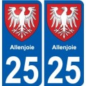 25 Léry blason autocollant plaque stickers ville