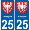 25 Léry blason autocollant plaque stickers ville