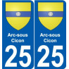 27 de Léry escudo de armas de la etiqueta engomada de la placa de pegatinas de la ciudad