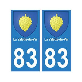 83 La Valette-du-Var autocollant plaque immatriculation ville