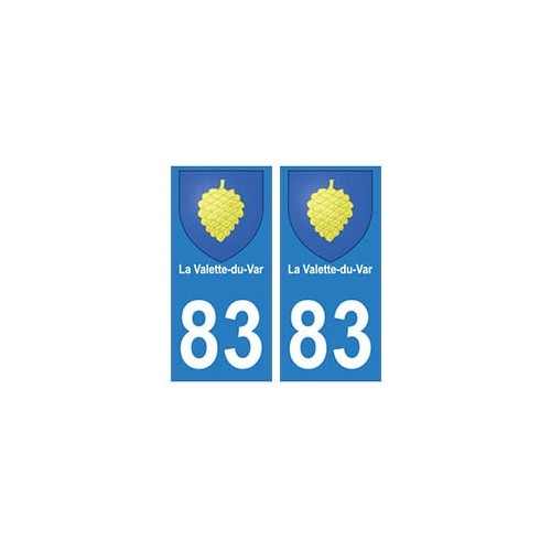 83 La Valette-du-Var autocollant plaque immatriculation ville