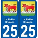 25 Léry blason autocollant plaque stickers ville