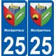 25 Léry blason autocollant plaque stickers ville