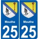 27 de Léry escudo de armas de la etiqueta engomada de la placa de pegatinas de la ciudad