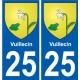 25 Léry logo autocollant plaque stickers ville