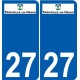 27 Léry logo autocollant plaque stickers ville