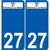 27 Léry logo autocollant plaque stickers ville