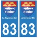 83 La-Seyne-sur-Mer autocollant plaque immatriculation ville