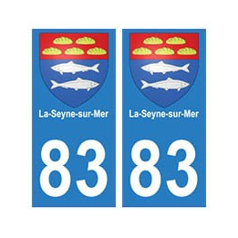 83 La-Seyne-sur-Mer autocollant plaque immatriculation ville