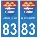 83 La-Seyne-sur-Mer autocollant plaque immatriculation ville