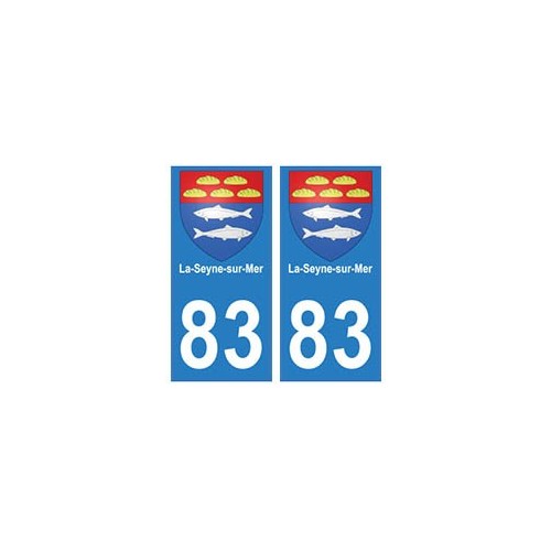83 La-Seyne-sur-Mer autocollant plaque immatriculation ville