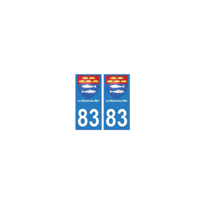83 La-Seyne-sur-Mer autocollant plaque immatriculation ville