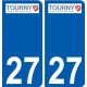 27 de Léry logotipo de la etiqueta engomada de la placa de pegatinas de la ciudad