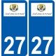 27 Léry logo adesivo piastra adesivi città