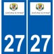 27 Léry logo adesivo piastra adesivi città