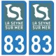 83 La-Seyne-sur-Mer logo autocollant plaque immatriculation ville