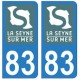 83 La-Seyne-sur-Mer logo autocollant plaque immatriculation ville