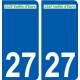 27 Léry logo autocollant plaque stickers ville